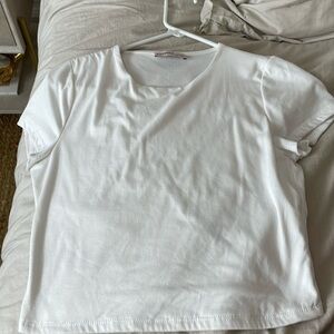 White cropped tee